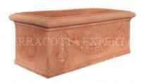 Italiaanse terracotta pot rechthoek model cassettina festonata classica