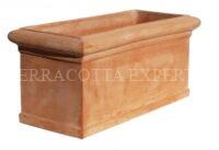 Italiaanse terracotta pot rechthoek model cassettina liscia