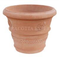 Italiaanse terracotta pot model vaso con fasce