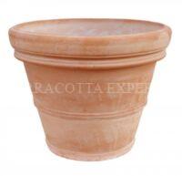 Italiaanse terracotta pot model vaso liscio doppio bordo